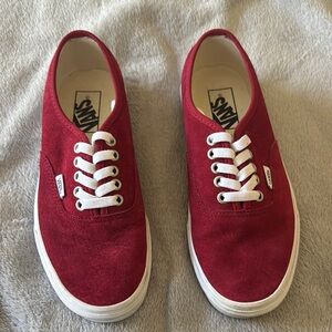 Vans Red Suede Sneakers